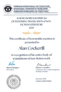 Aurora Borealis certificate.